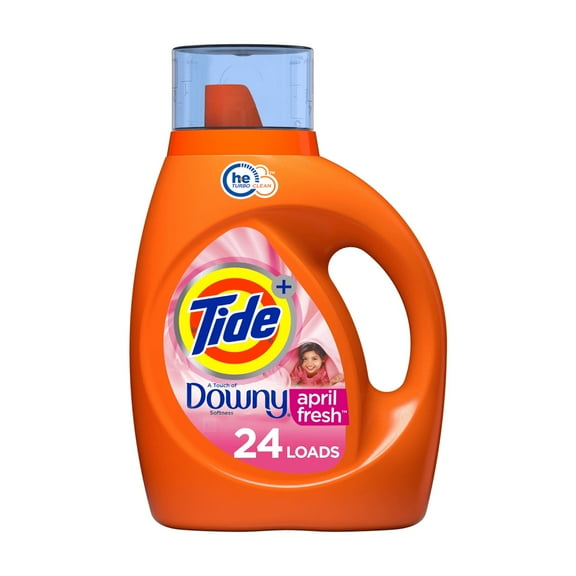Tide w/ Downy April Fresh 42floz  2in1 Detergent + Softener, HE Safe