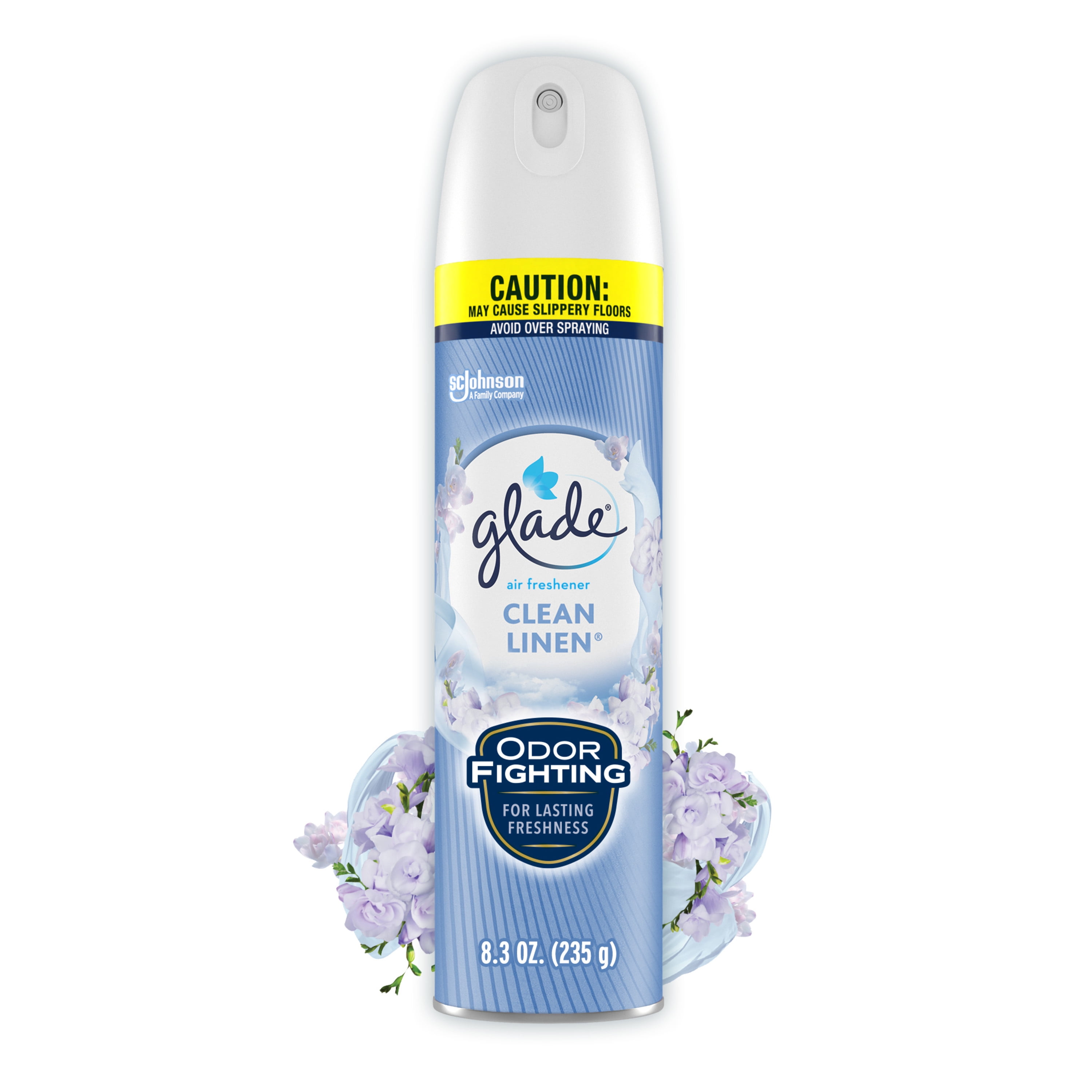 Glade Aerosol Spray, Air Freshener for Home, Clean Linen Scent, Fragrance  Infused with Essential Oils, Invigorating and Refreshing, with 100% Natural  Propellent, 8.3 oz 