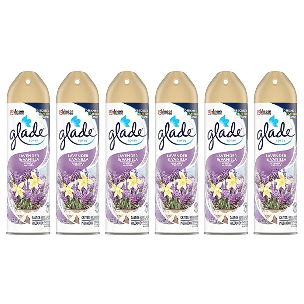 Glade Air Freshener 8 oz Lavender and Vanilla, 6 Pack