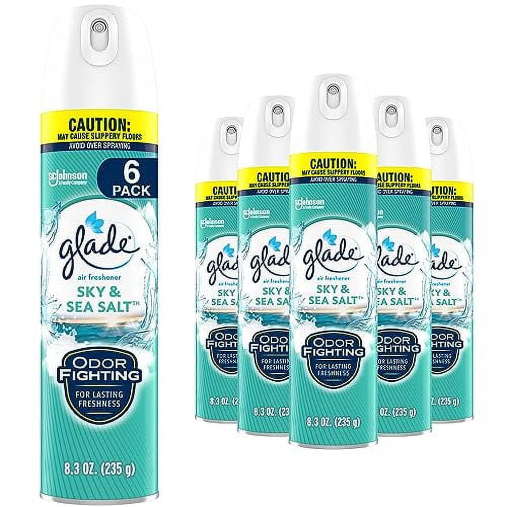 Glade Air Freshener Odor Fighting Room Spray, Sky & Sea Salt, 8.3 Oz, 6