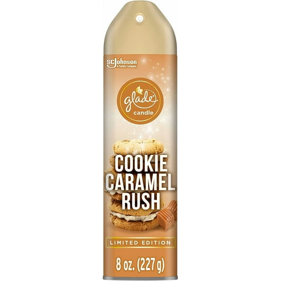 Glade Air Freshener, Room Spray, Cookie Caramel Rush, 8 Oz