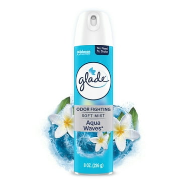 Glade Air Freshener Spray, Aqua Waves Scent, Fragrance Infused with Essential Oils, 8 oz