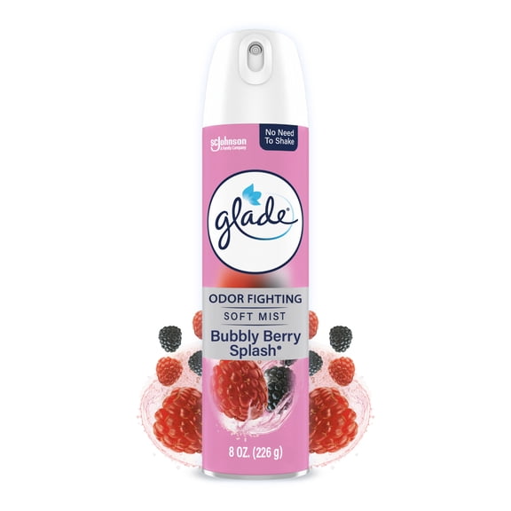 Glade Air Freshener Spray, Bubbly Berry Splash Scent, Fragrance Infused with Essential Oils, 8 oz