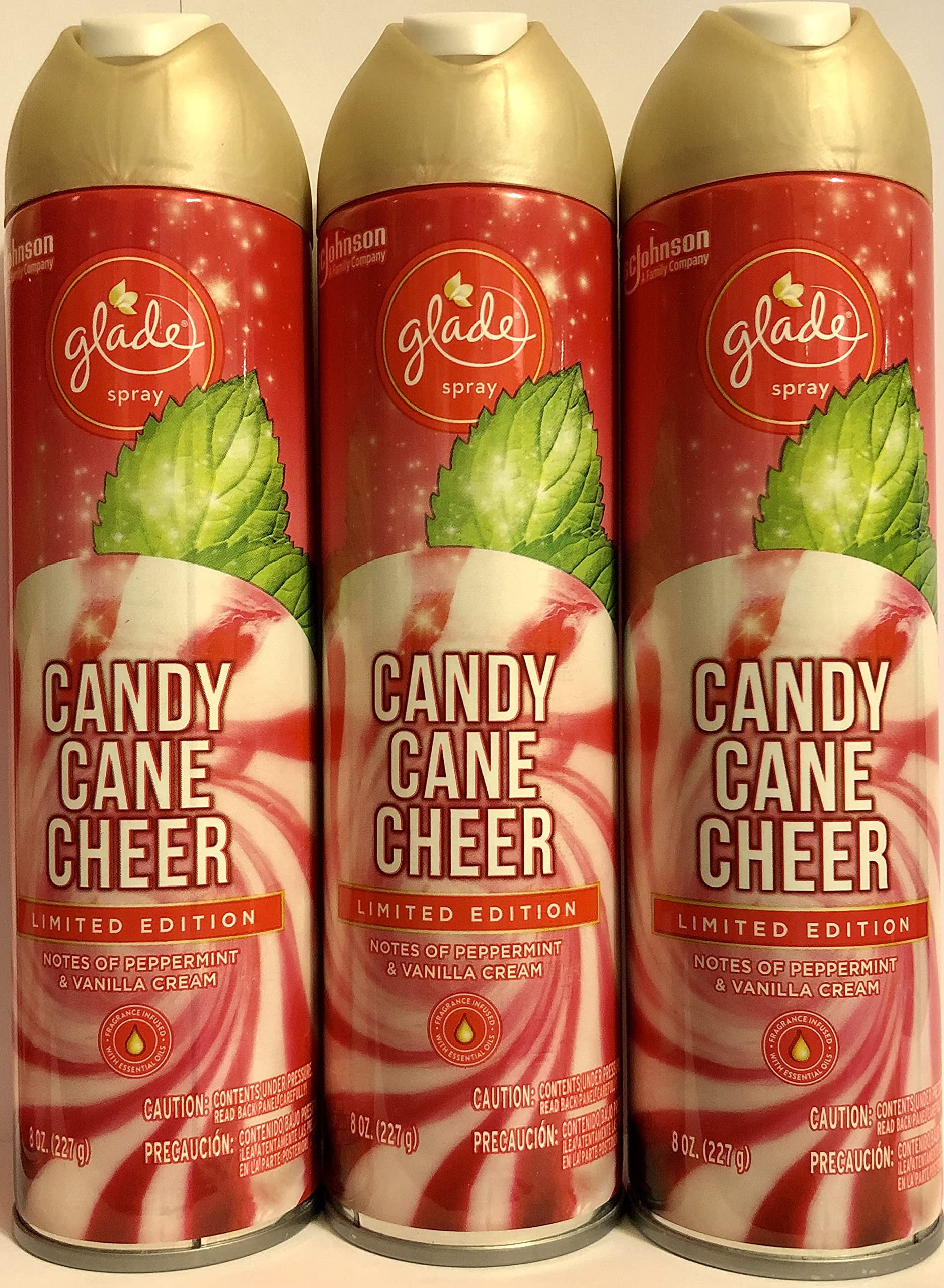 Glade Air Freshener Spray Candy Cane Cheer Holiday Collection 2020