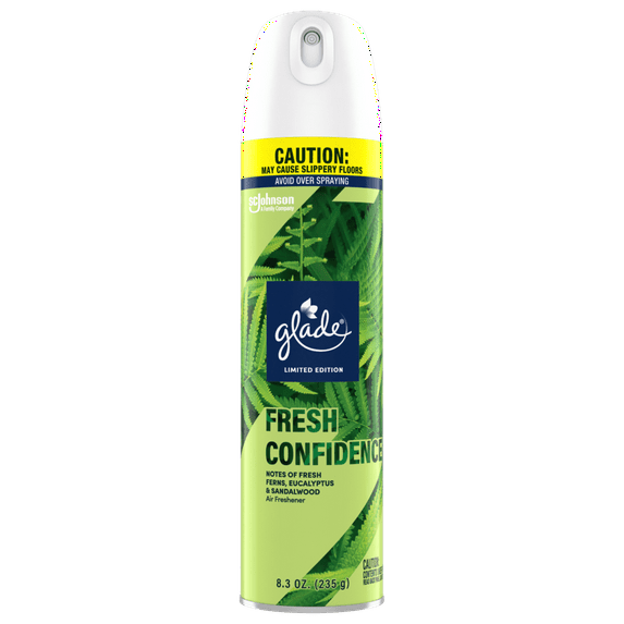 Glade Air Freshener Spray, Fresh Confidence, Fragrance Infused with Essential Oils, 8.3 oz