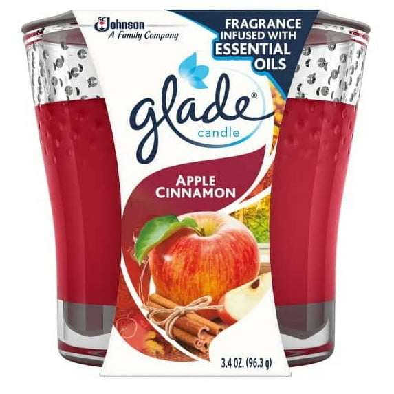 Glade Apple Cinnamon Candle, 3.4 oz - Case of 6