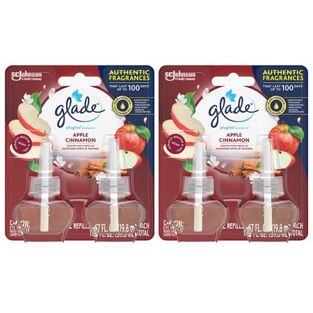 Glade Apple Cinnamon Scented Oil PlugIn Refills 2 CT, 1.34 oz (2-Pack)