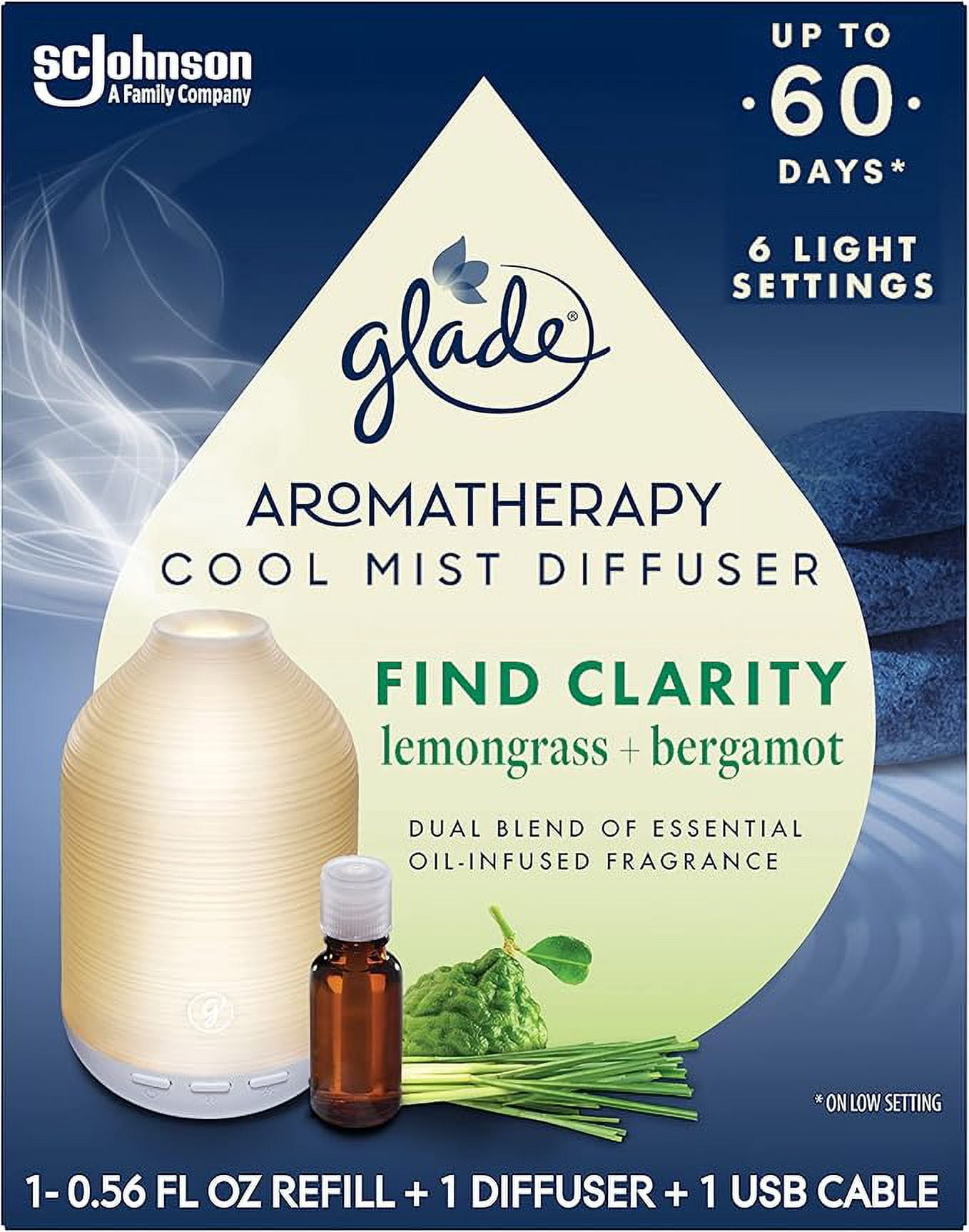 Diffucer Fad Glade Aromatherapy Diffuser & Essential Oil, Air Freshener for Home ...