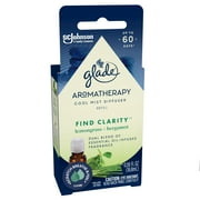 Glade Essential Oil Diffuser Refill, Find Clarity Scent with Notes of Bergamot & Lemongrass, 0.56 oz (16.8 ml), for Use with Cool Mist Aromatherapy Diffuser & Air Freshener for Home