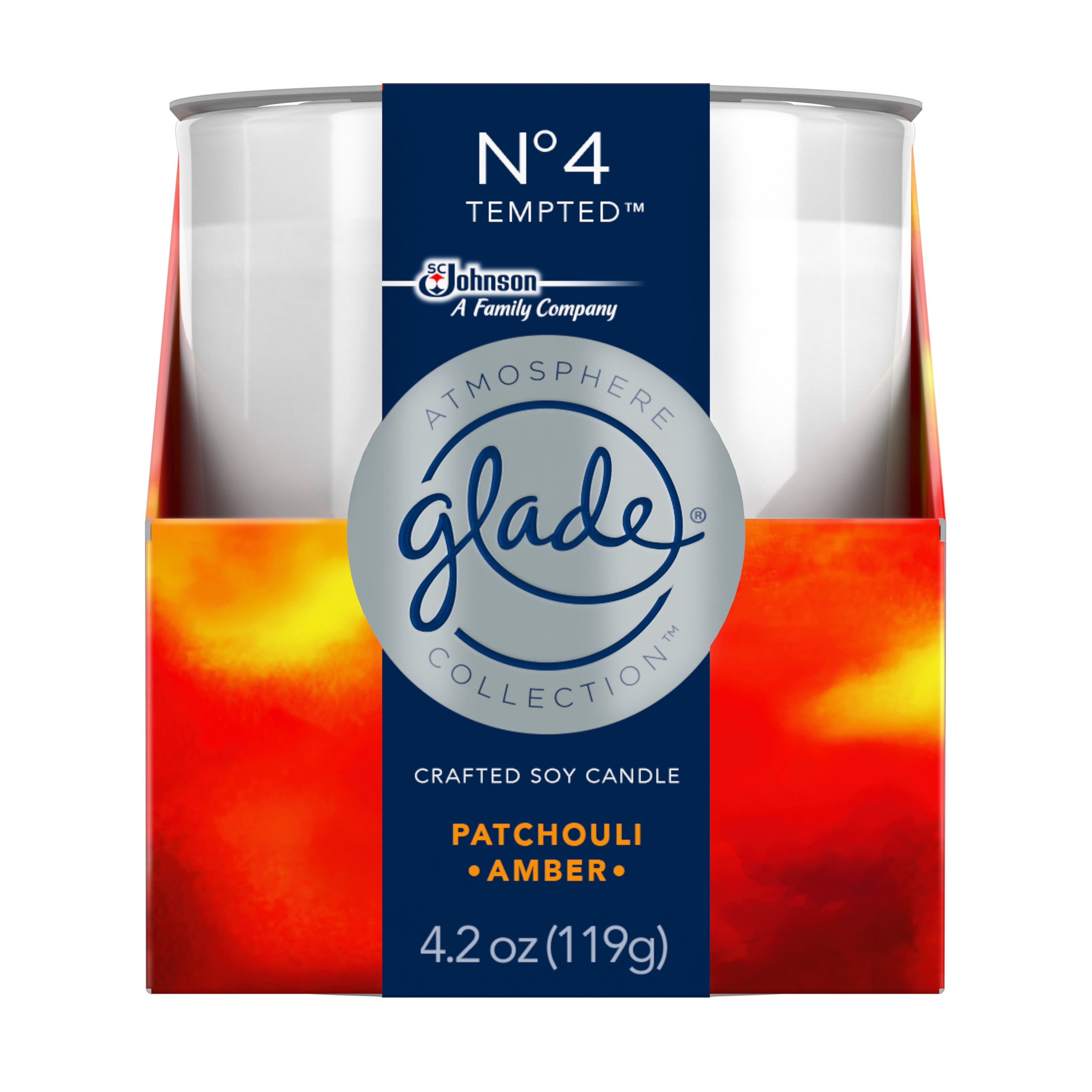 Glade Atmosphere Collection Crafted Soy Candle Air Freshener, No 4 Tempted, 4.2 oz