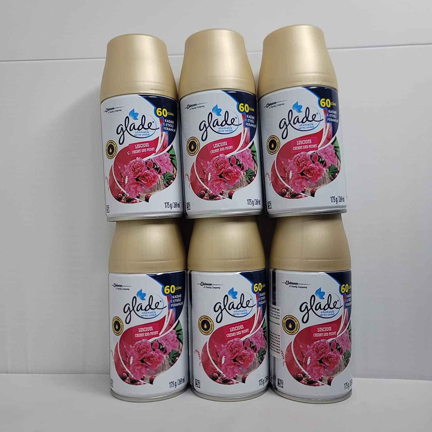 Glade Automatic Refill Luscious Cherry and Peony 175g (Pack of 6)