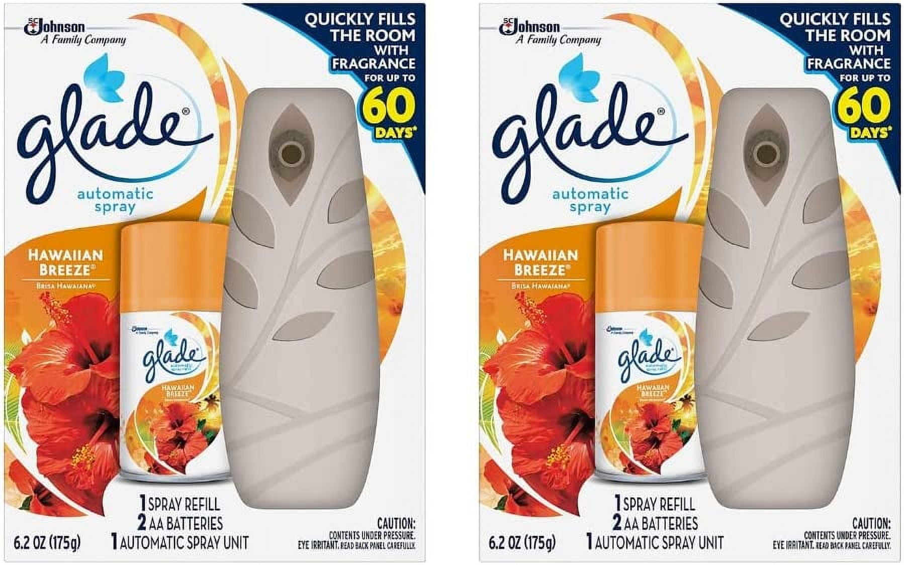 Glade Automatic Spray Air Freshener Hawaiian Breeze Starter 6.2 Ounce (Pack  - 2) 