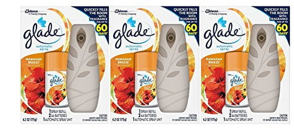 Glade Automatic Spray Air Freshener Hawaiian Breeze Starter (6.2 oz) (Pack - 3), Orange
