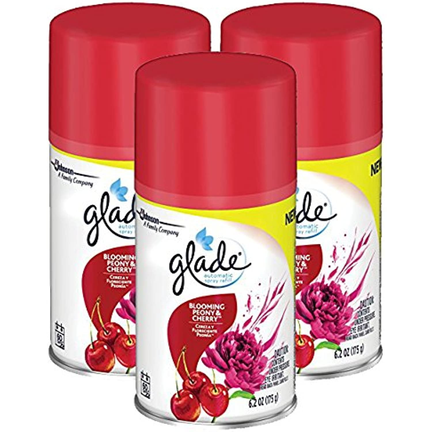 Glade Automatic Room Refresh Spray Air Freshener Refill, 3 Units