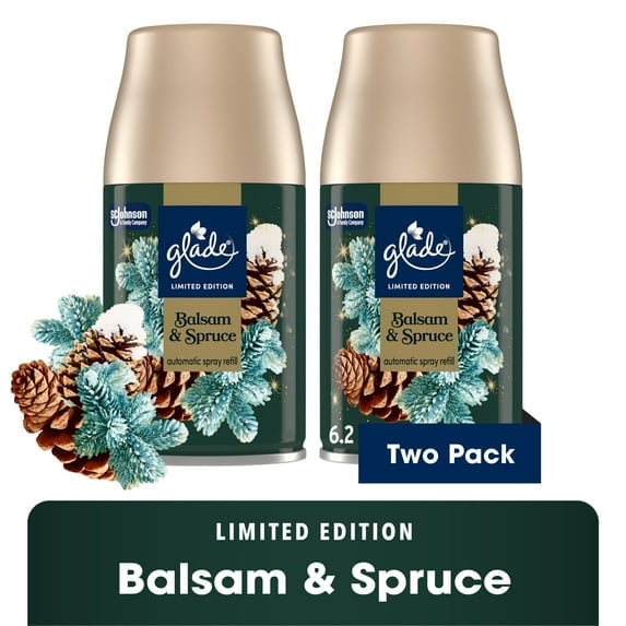 Glade Automatic Spray Air Freshener Refill, Balsam & Spruce Fall Scent, 6.2oz., 4 Count