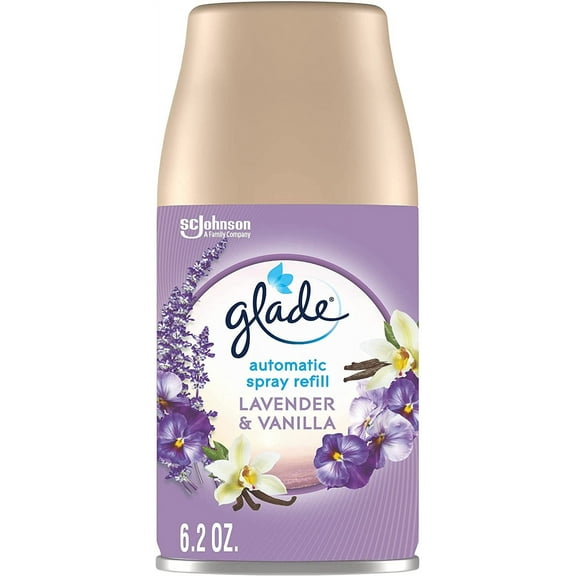 Glade Automatic Spray Air Freshener Refill , Lavender Vanilla, (Pack of 6)