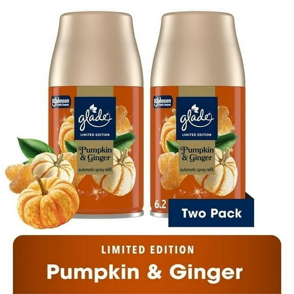 Glade® Automatic Spray Air Freshener Refill, Pumpkin & Ginger Fall Scent, 6.2oz., 8 Count