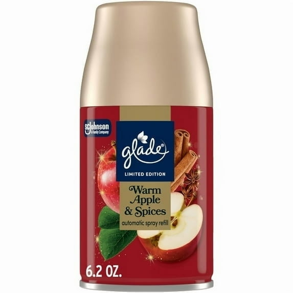 Glade® Automatic Spray Air Freshener Refill, Warm Apple & Spices Fall Scent, 6.2oz., 2 total Count