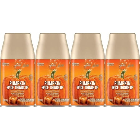 Glade Automatic Spray Air Freshener Refills, 6.2 Ounce Cans (Pumpkin Spice Things Up, 4 Spray Refills)