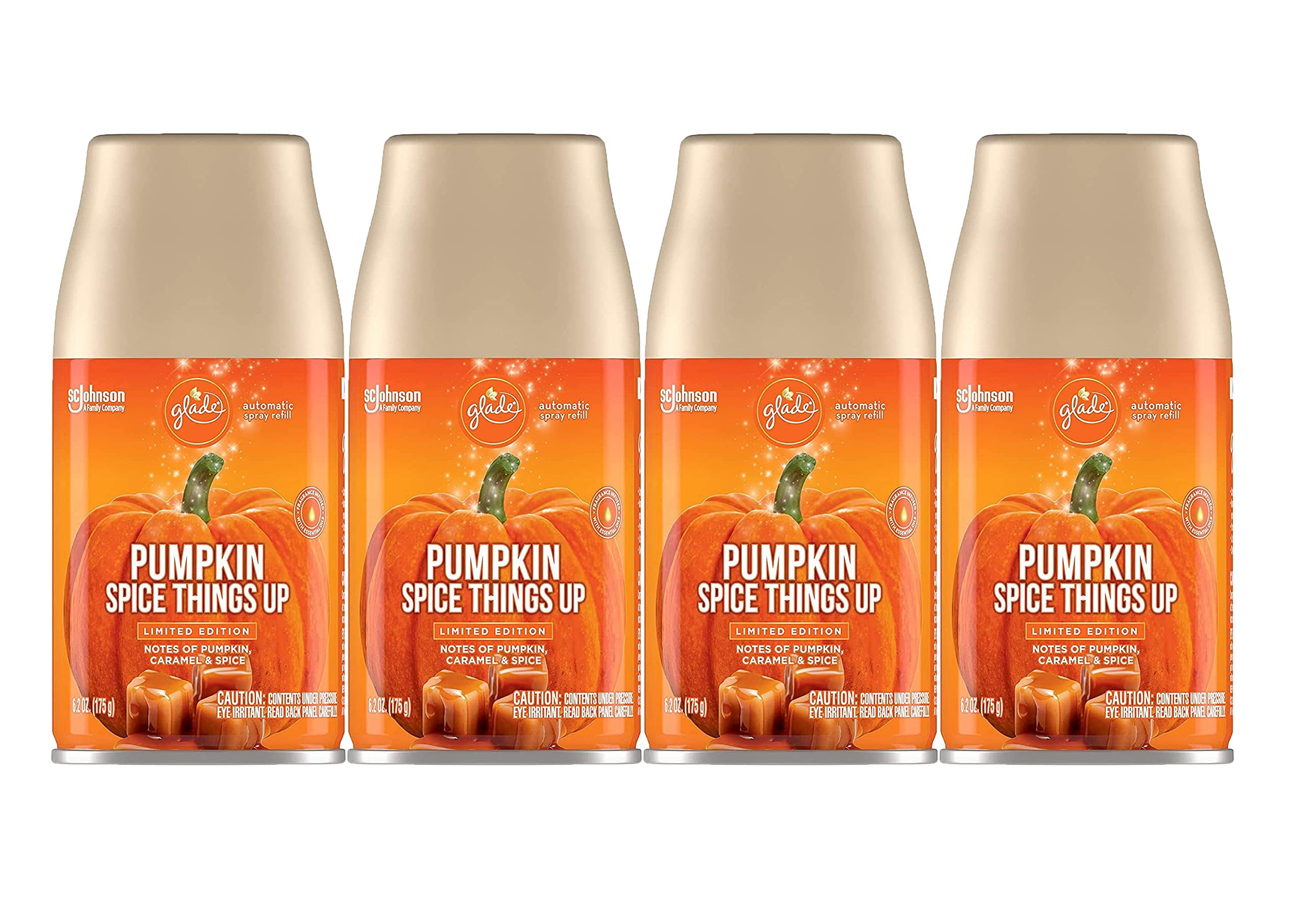 Glade Automatic Spray Air Freshener Refills, 6.2 Ounce Cans (Pumpkin