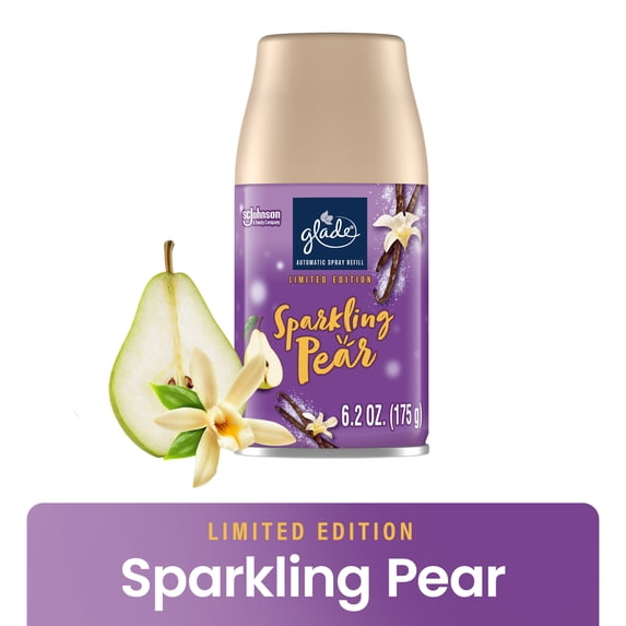 Glade Automatic Spray Air Freshener Refills, Sparkling Pear, 6.2oz, 1 Count