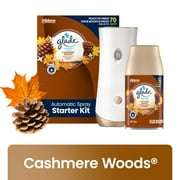 Glade Automatic Spray Air Freshener Starter Kit, Mothers Day Gifts, 1 Holder + 1 Refill, Cashmere Woods, Infused with Essential Oils, 6.2 oz