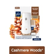 Glade Automatic Spray Air Freshener Starter Kit, Mothers Day Gifts, 1 Holder + 1 Refill, Cashmere Woods, Infused with Essential Oils, 6.2 oz