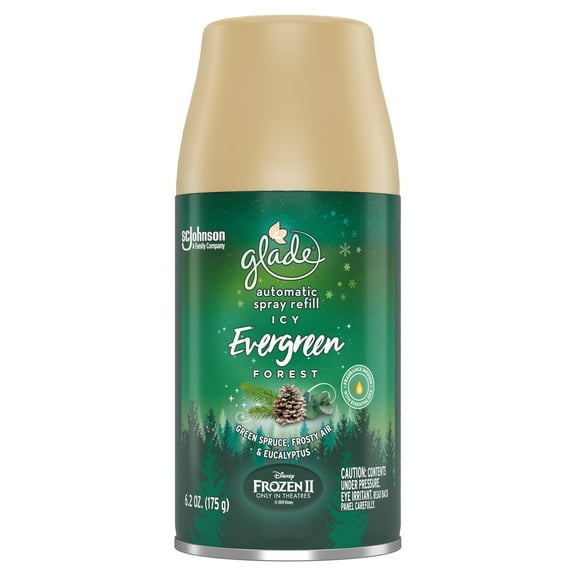 Glade Automatic Spray Refill 1 CT, Icy Evergreen Forest, 6.2 oz, Air Freshener