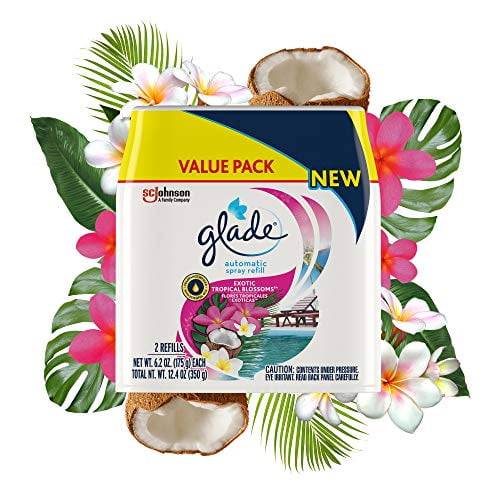Glade Automatic Spray Refill 2 ct, Exotic Tropical Blossoms, Automatic