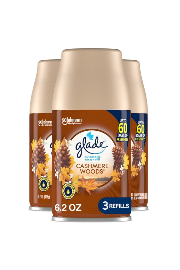 Automatic Spray Refill, Air Freshener, Comforting Cashmere Woods, 3 Refills, 3 x 6.2 oz