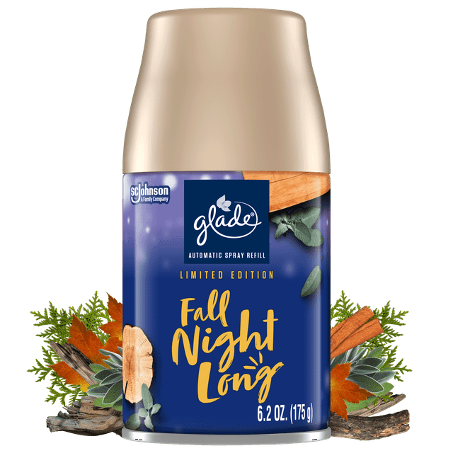 Glade Automatic Spray Refill, Air Freshener, Fall Night Long, 6.2 oz