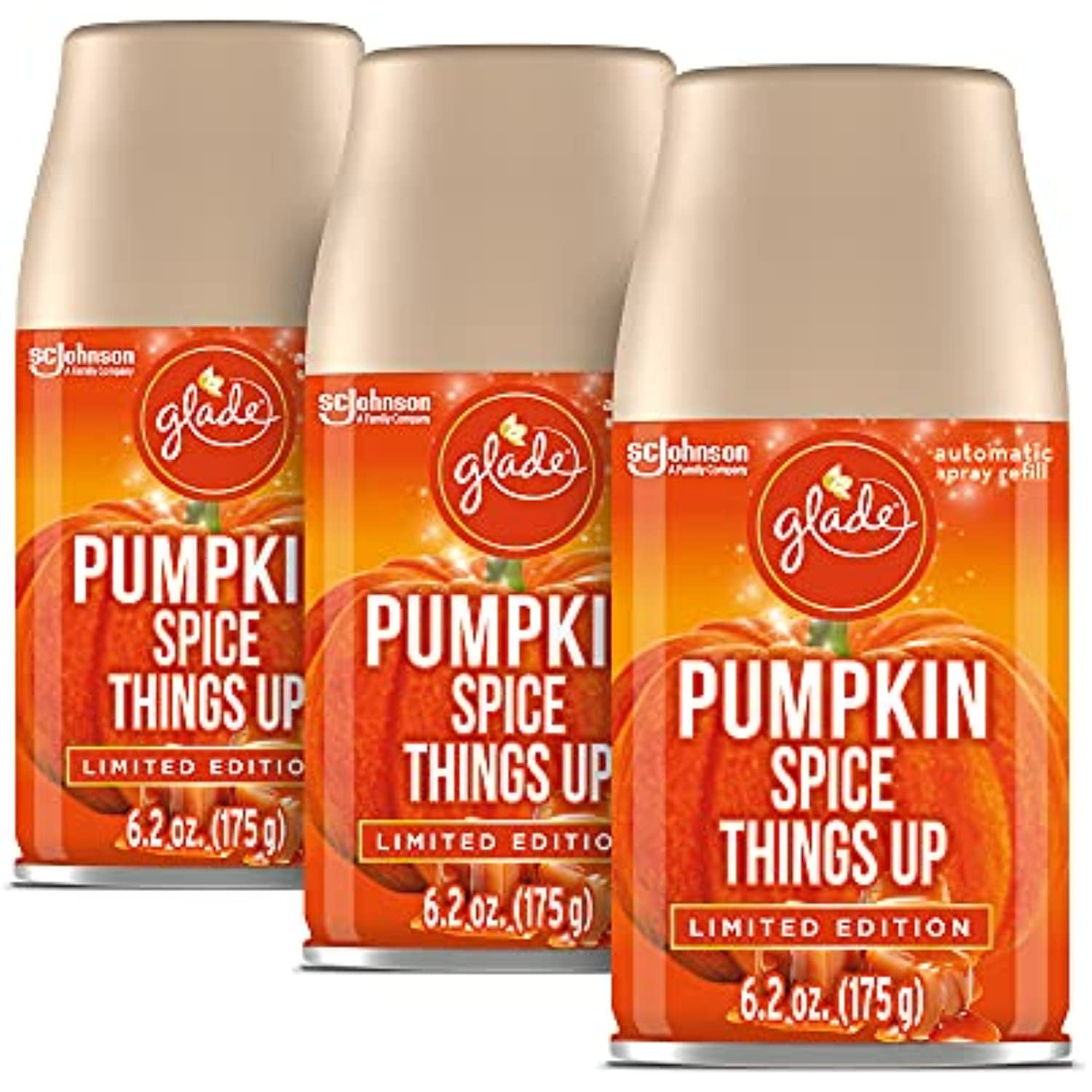 Glade Pumpkin Spice Air Freshener Spray Refill for Home & Bathroom, 6.2