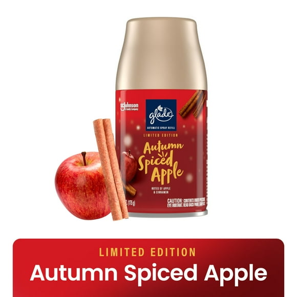 Glade Automatic Air Freshener Refill Spray, Autumn Spiced Apple, 6.2 oz