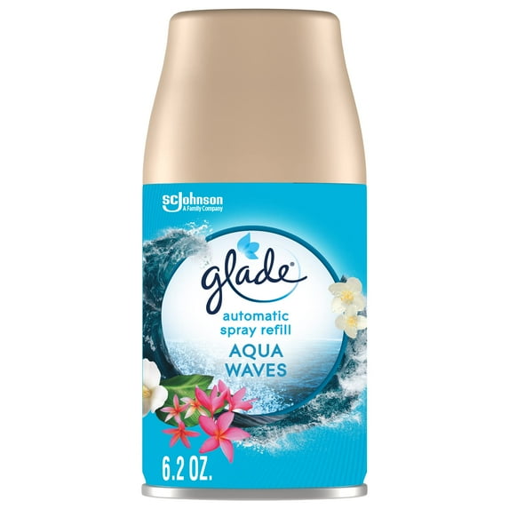 Glade Automatic Spray Refill, Air Freshener for Home and Bathroom, Aqua Waves, (Pack of 32)