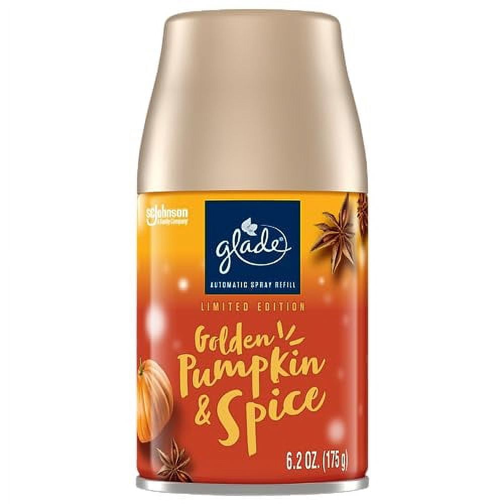 Glade Automatic Spray Refill, Air Freshener for Home and Bathroom, Golden Pumpkin & Spice, 6.2