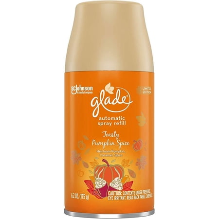Glade Automatic Spray Refill, Air Freshener for Home and Bathroom, Pumpkin Spice Things Up, 6.2 Oz, 3 Count