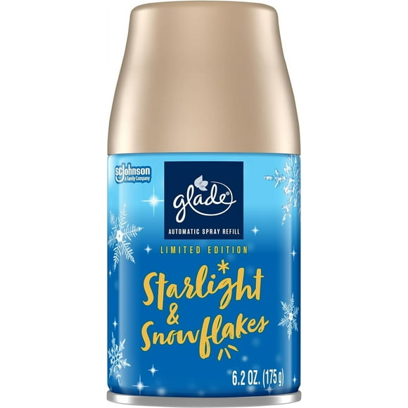 Glade Automatic Spray Refill, Air Freshener for Home and Bathroom, Starlight & Snowflakes, 6.2 Oz