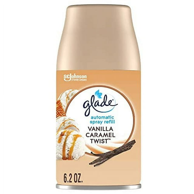 Glade Automatic Spray Refill, Air Freshener for Home and Bathroom, Vanilla Caramel Twist, 6.2 Oz