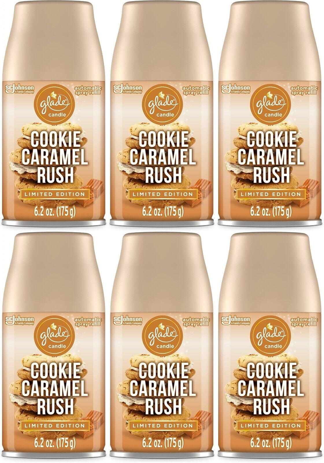 Glade Automatic Spray Refill Cookie Carmel Rush Scent Air Refreshener