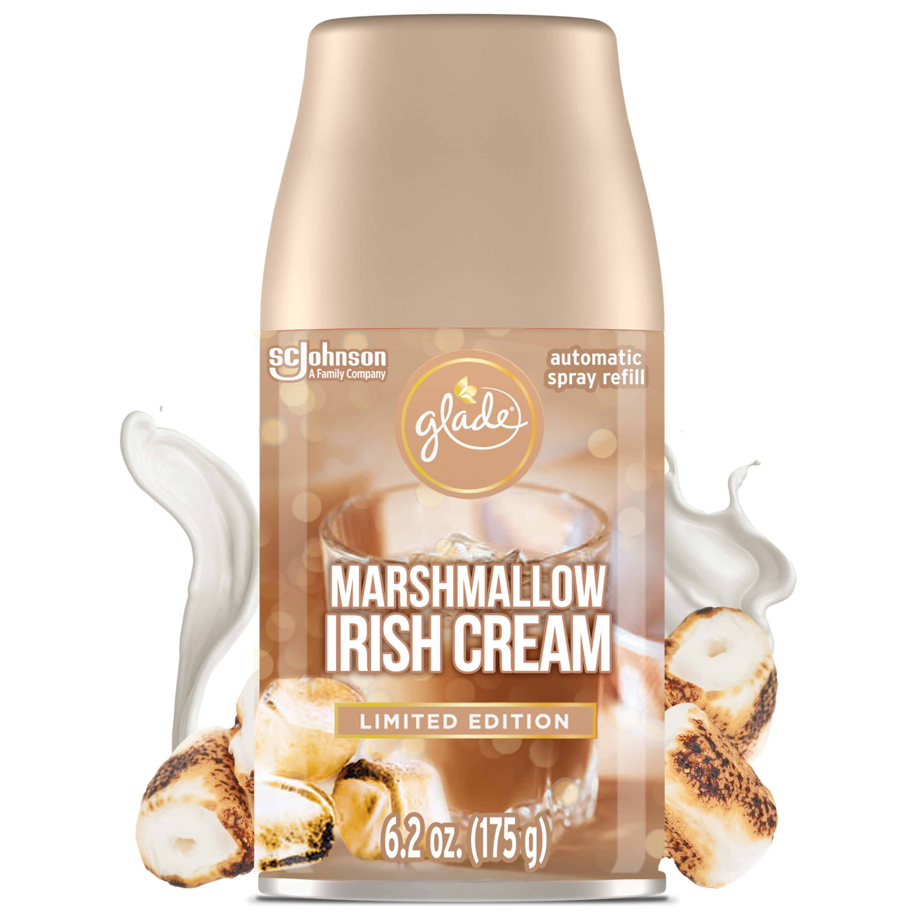 Glade Automatic Spray, Refill, Marshmallow Irish Cream, Large, 6.2 Oz