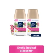 Glade Automatic Spray Refills, Air Freshener, Infused with Essential Oils, Exotic Tropical Blossoms, 6.2 oz, 2 Count