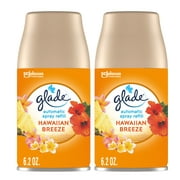 Glade Automatic Spray Refills, Air Freshener, Infused with Essential Oils, Hawaiian Breeze, 6.2 oz, 2 Count