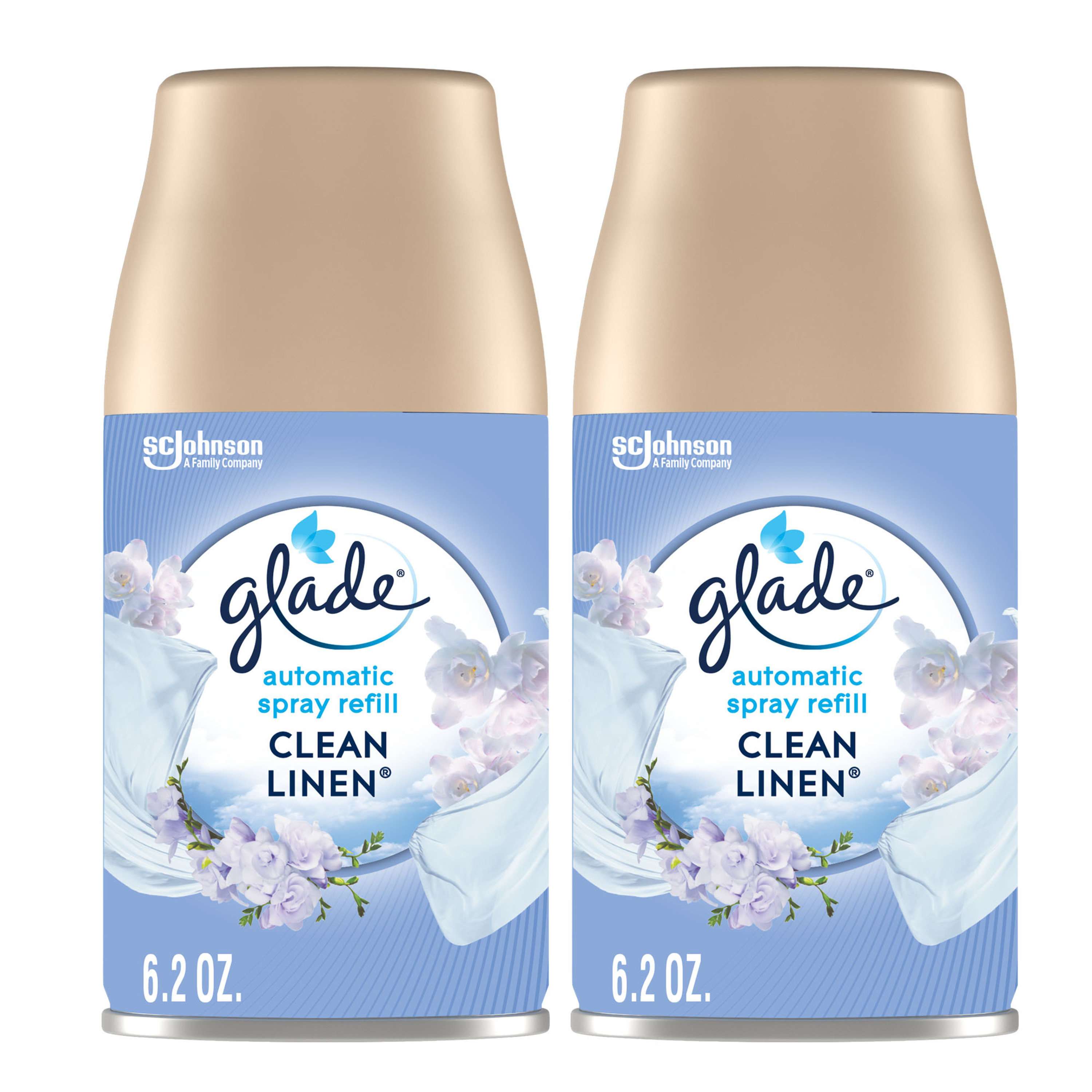 Glade Automatic Spray Refills, Air Freshener, Mothers Day Gifts, Infused with Essential Oils, Clean Linen, 6.2 oz, 2 Count - image 1 of 18