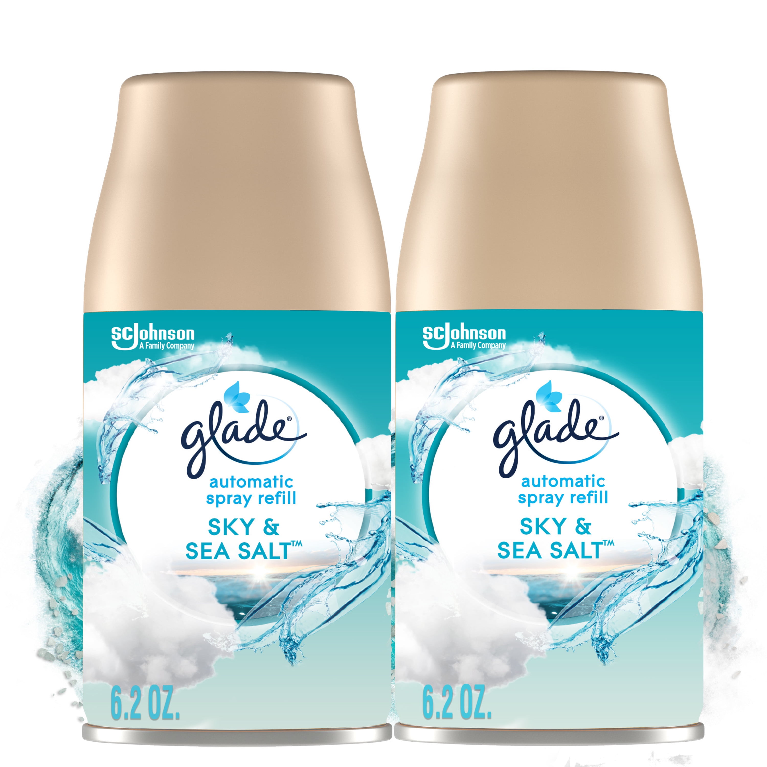 Glade Automatic Spray Refills, Air Freshener, Sky & Sea Salt, 6.2 Oz
