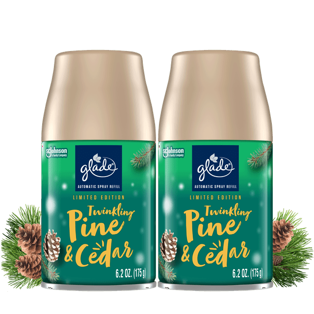 Glade Automatic Spray Refills, Air Freshener, Twinkling Pine & Cedar