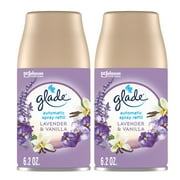 Glade Automatic Spray Refills, Air Freshener, Infused with Essential Oils, Lavender & Vanilla, 6.2 oz, 2 Count