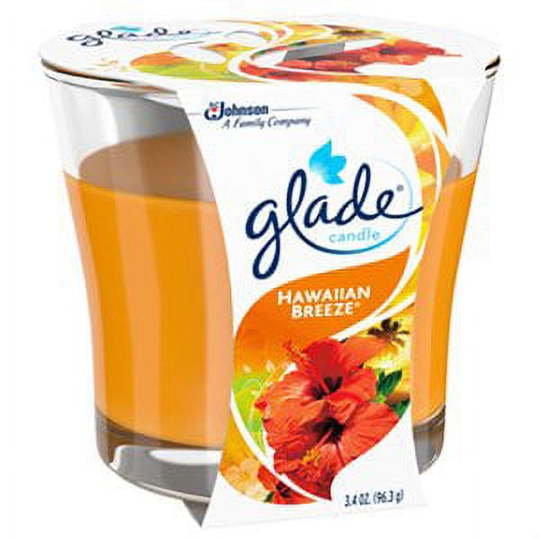 Glade Candle, Hawaiian Breeze, 3.4oz 046500769566F296 (Pack of 4