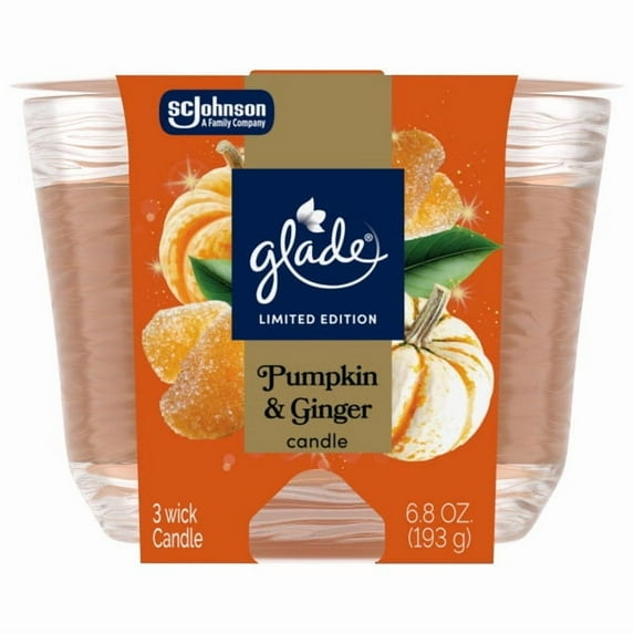 GLADE® 6.8 OZ CANDLE LTO PUMPKIN & GINGER 6.8OZ/3