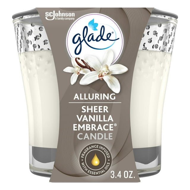 Glade Candle, Pure Vanilla Joy, 3.4 oz.