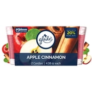 Glade Single Wick Candles, Apple Cinnamon, 8.16 oz, 2 Count